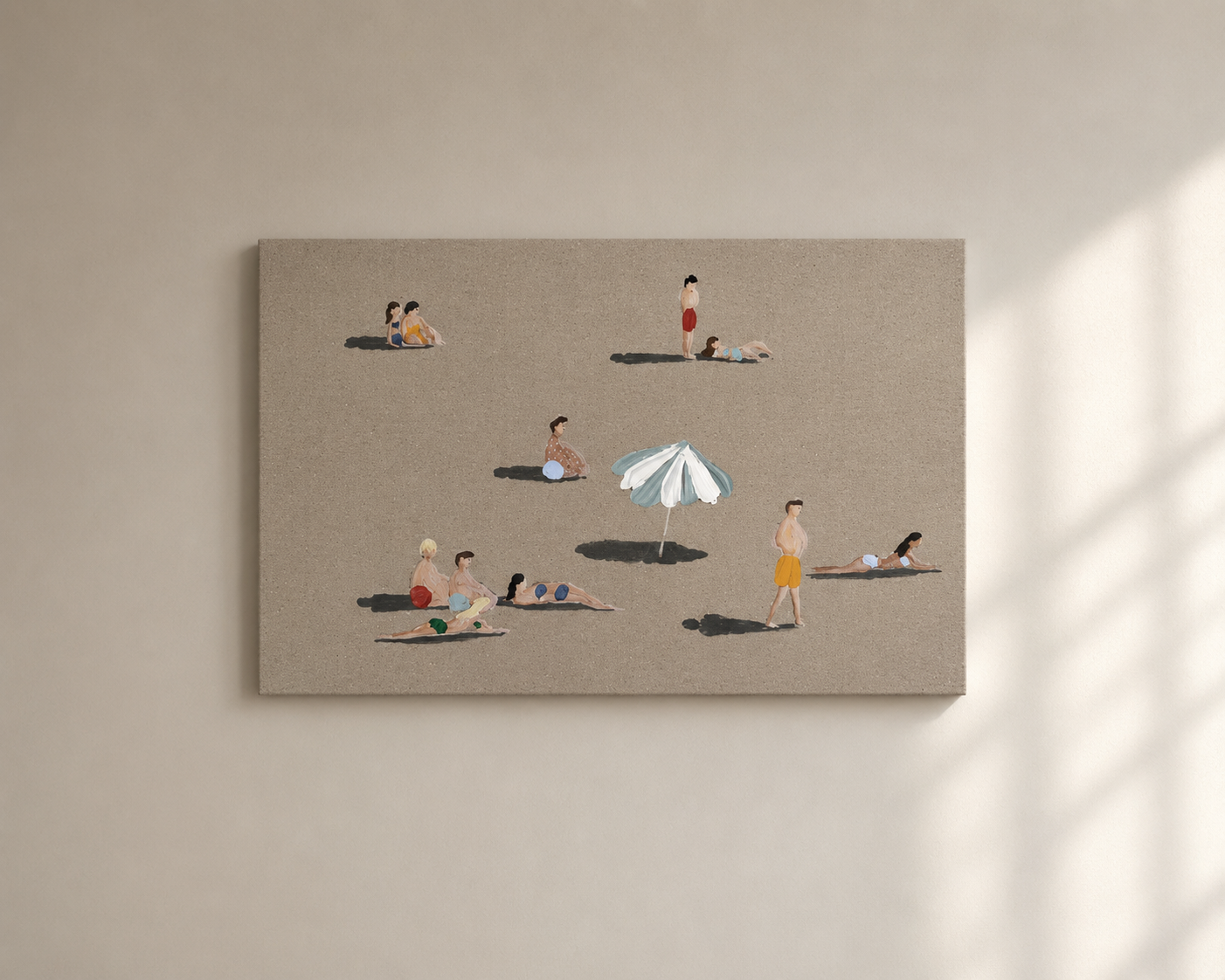 Original painting PPL on the beach 30*50