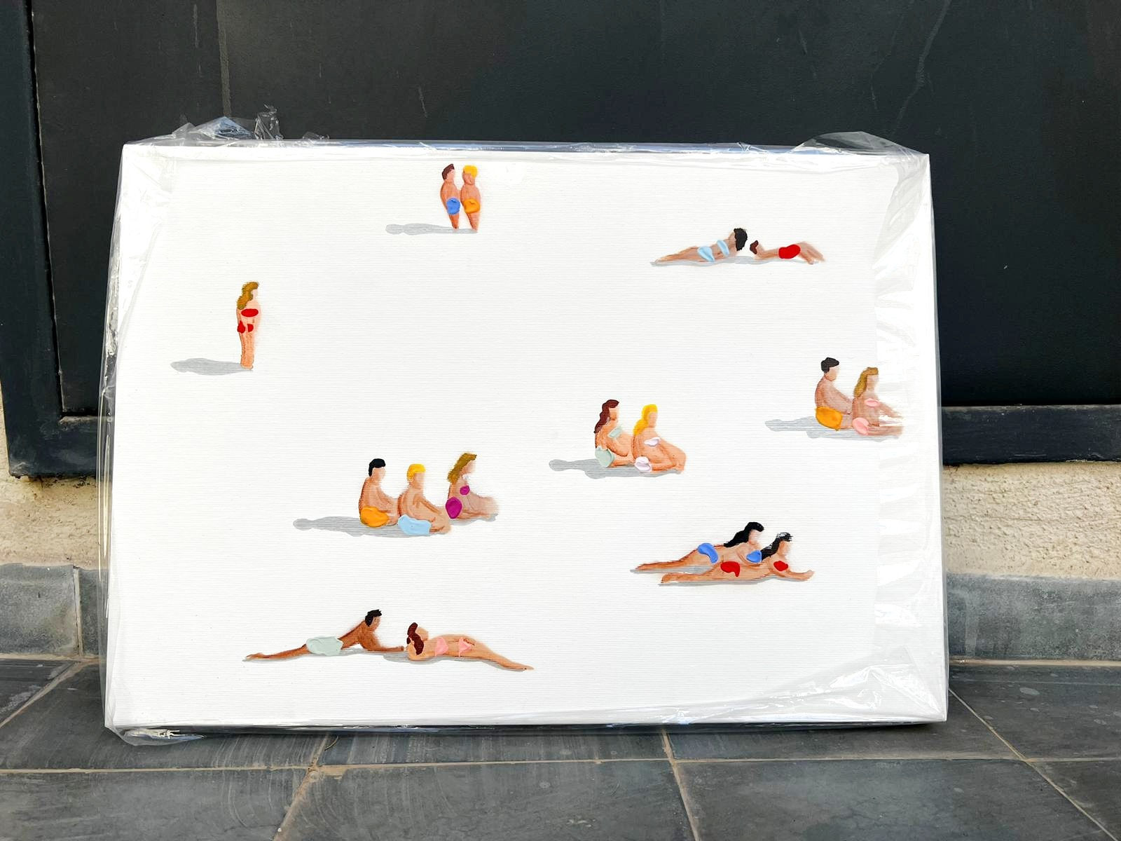 Original painting PPL on the beach 35*50