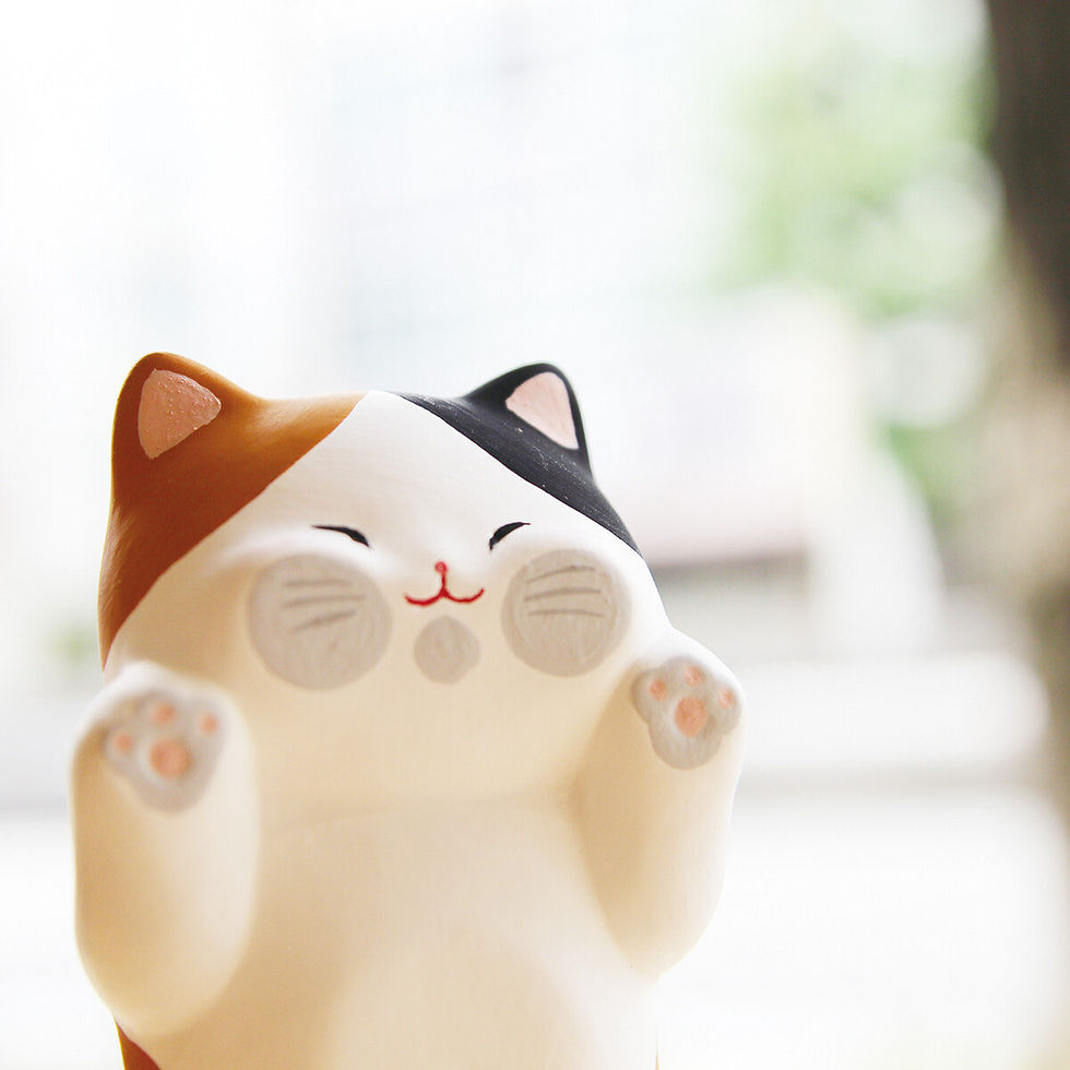 縮圖：日本直送 人氣 ぺったり猫裝飾 [3款式入]