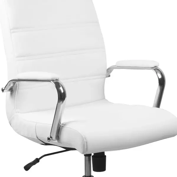 Thumbnail: Mid-Back Executive Swivel Office Chair with Metal Frame and Arms
