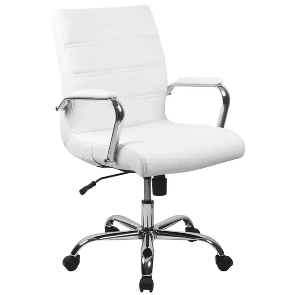 Thumbnail: Mid-Back Executive Swivel Office Chair with Metal Frame and Arms