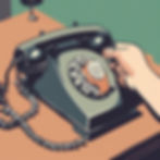 a photo of a hand starting to put numbers into a rotary phone.jpg