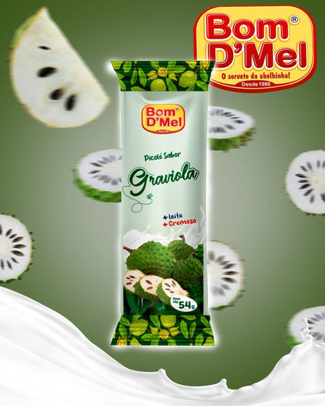 Bom D' Mel Apresenta: Picolé Cremoso de Graviola.