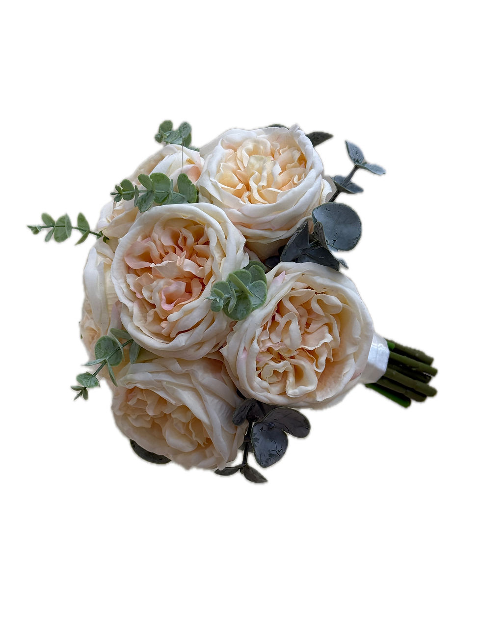 Küçük resim: Islak dokulu somon şakayik gelin buketi (Peony)