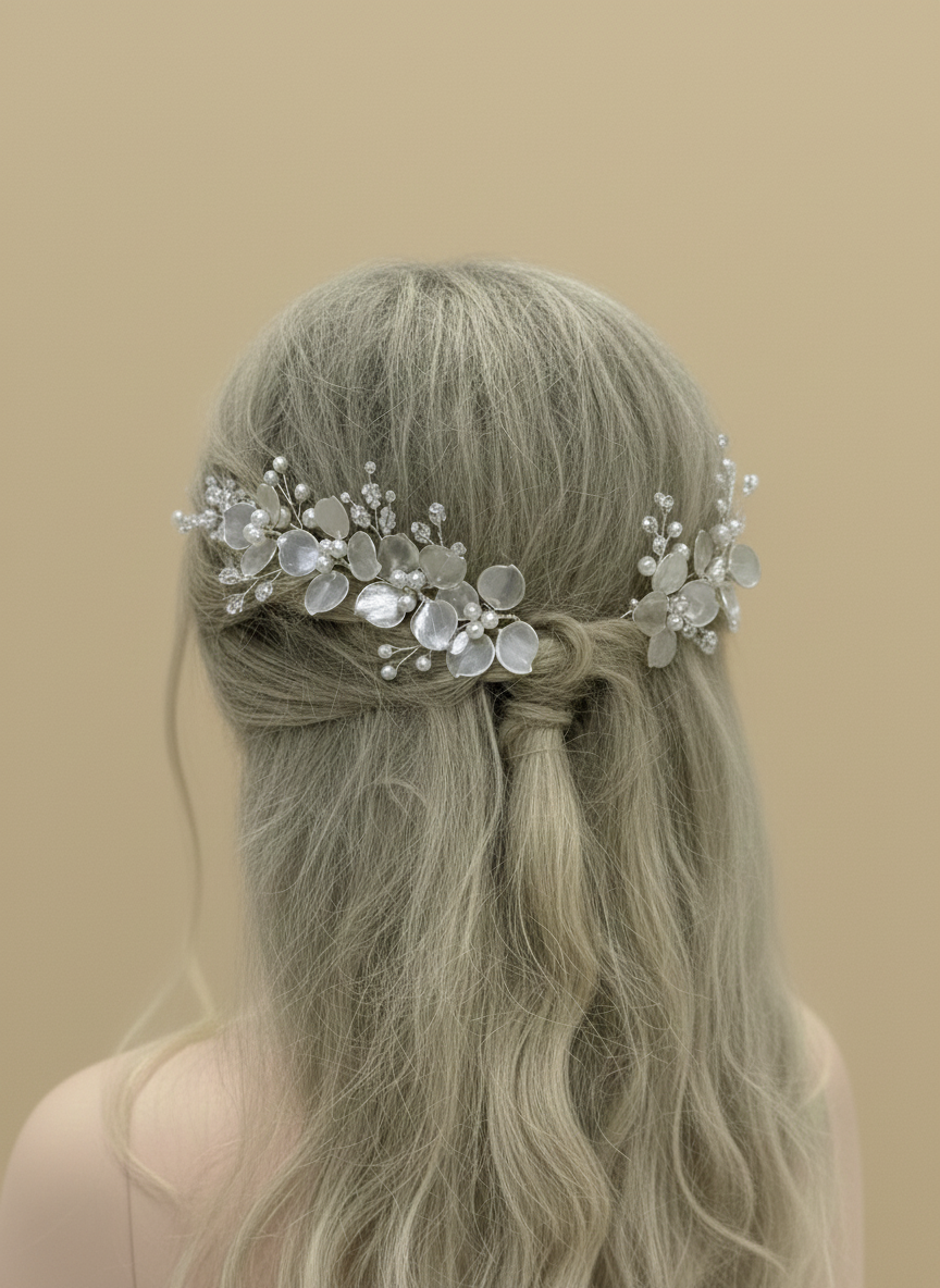 İncili Sedef Gelin Saç Aksesuarı