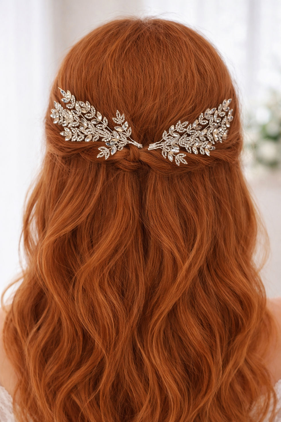Kristal Taşlı Helen Gelin Saç Aksesuarı
