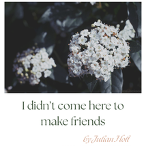 I didn’t come here to make friends