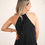 Miniatura: Vestido TAYLOR midi soltinho decote halter - Poazinho Preto