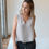 Miniatura: Blusa ANTONELLA regata 2 lados - Champagne