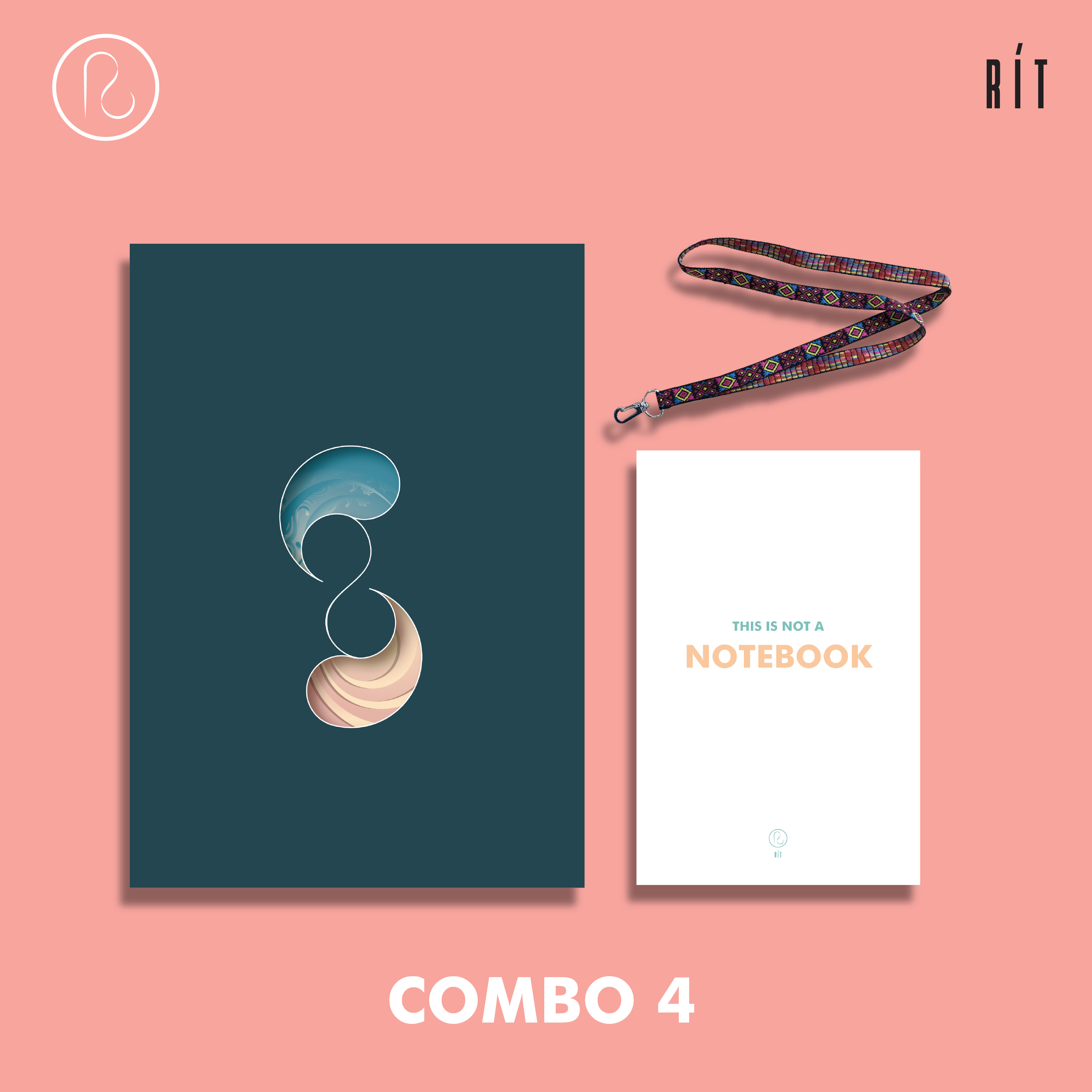 COMBO 04 : Notebook Planner + Blank Notebook A6 + Damisies Lanyard
