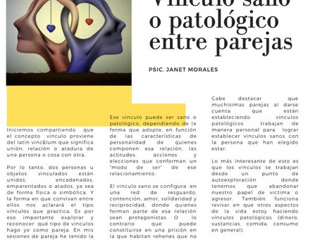 Vínculo sano vs vínculo patológico en las parejas