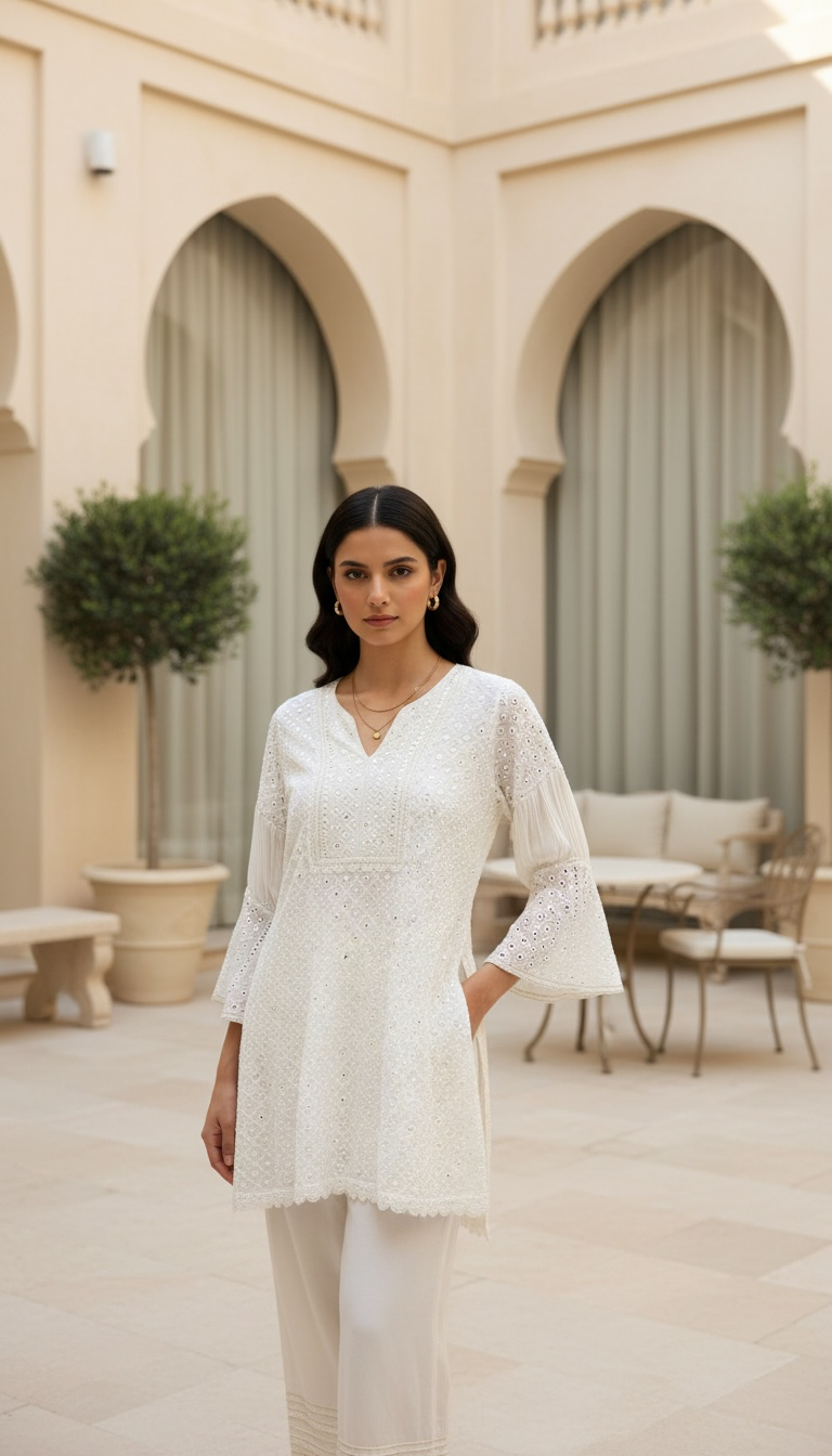 Noor White Co-ord Set