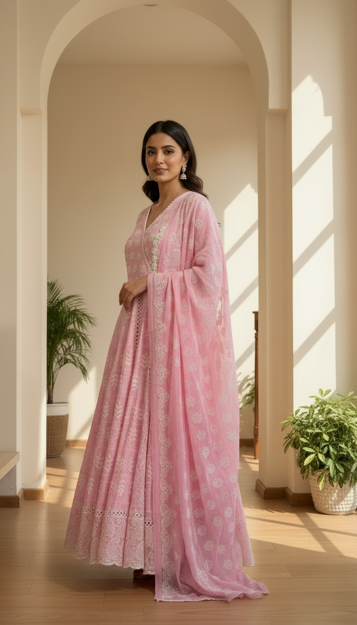 Blush Bloom Anarkali