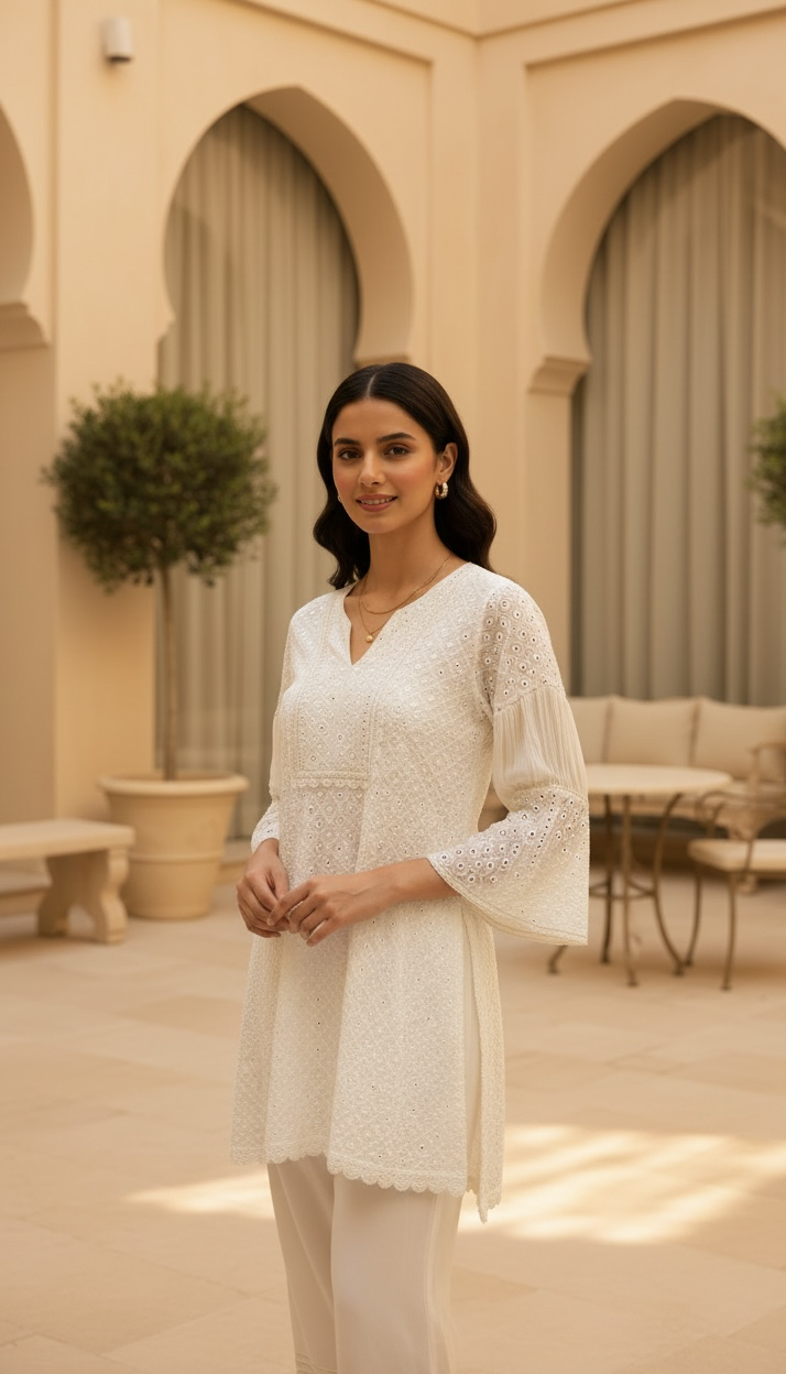 Noor White Co-ord Set