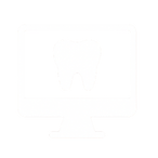 Icon of a computer monitor displaying a tooth, representing Aceso Lab's advanced digital dentistry services, including CAD/CAM design and intraoral scan processing.