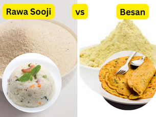 Rawa Sooji vs Besan: A Comparison of Benefits for Weight Loss and Diabetes Management