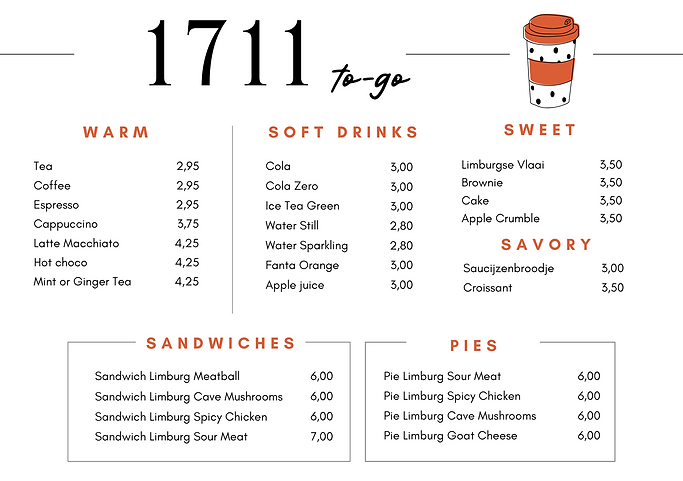 NE Take Away Menu (EN)