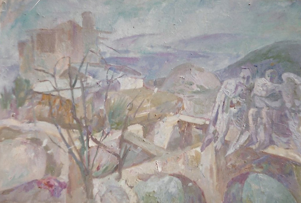 Синагога Абугава. Холст, масло, 40х50, 1998