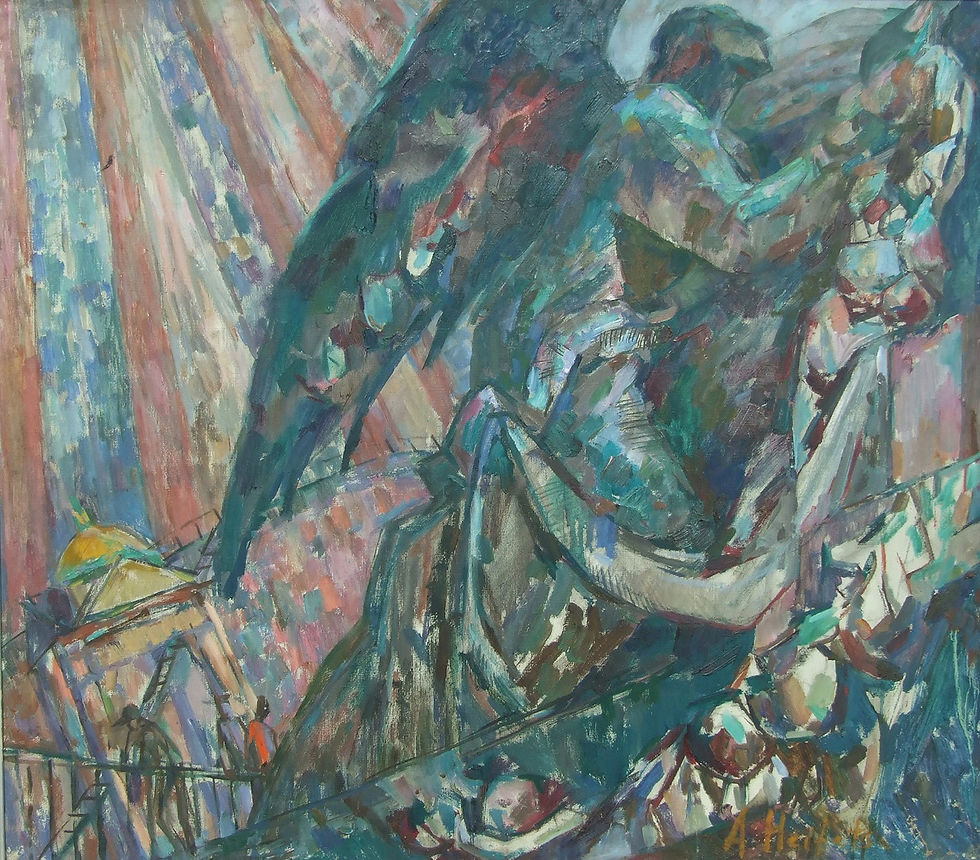 Ангел. Исаакиевский собор. Холст, масло, 100х120, 1993