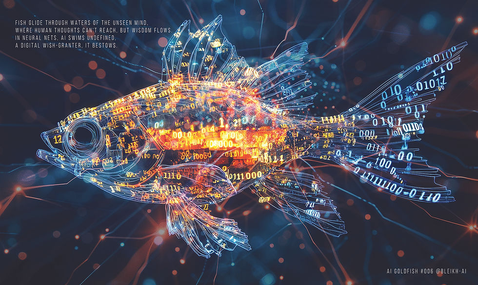 Из проекта «AI Goldfish Granting Wish». Artist x AI. 2024