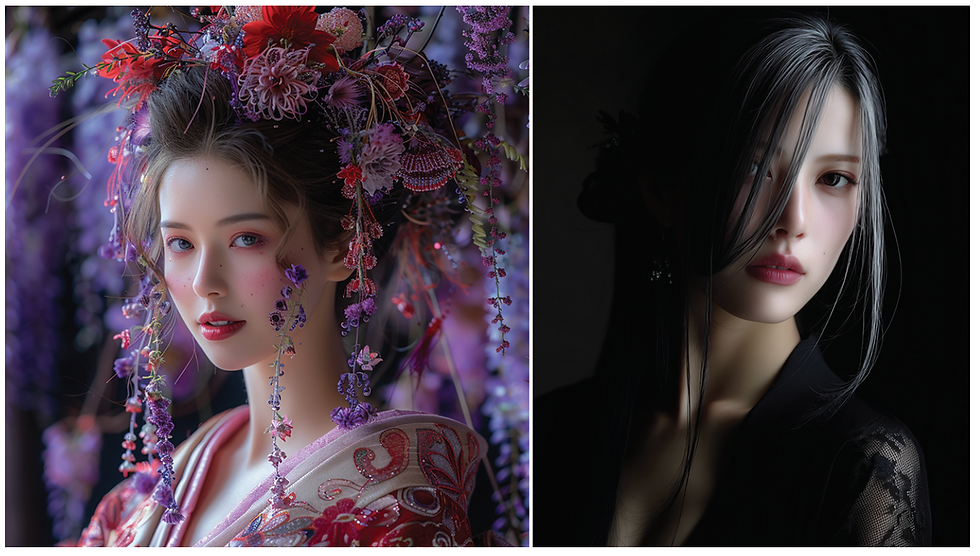 Рис. 2. SAIZOAI, Purple décor (Фиолетовый декор). SAIZOAI. A bloom in the Dark (Цветок в темноте), 2024.