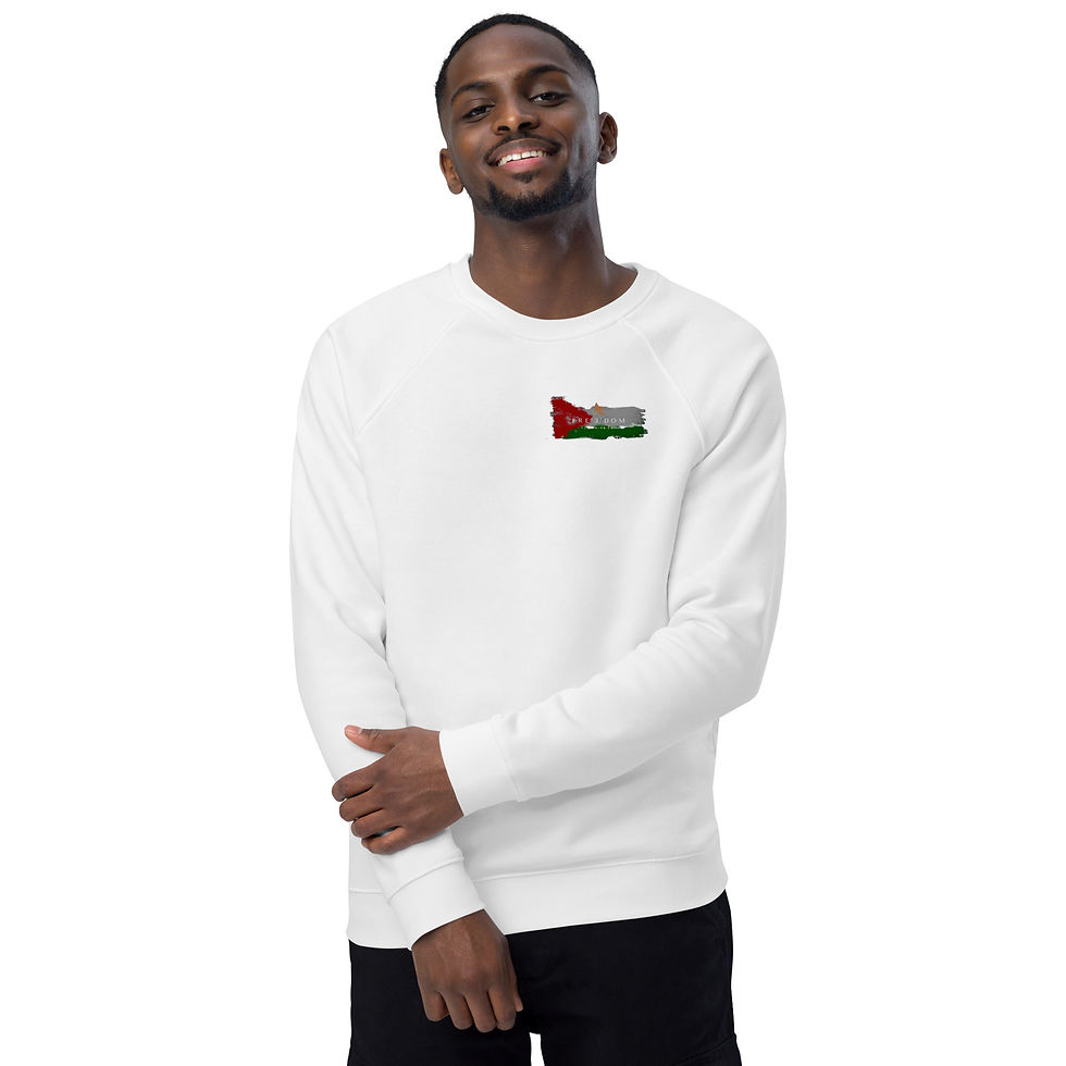 Thumbnail: Palestinian Unisex organic raglan sweatshirt