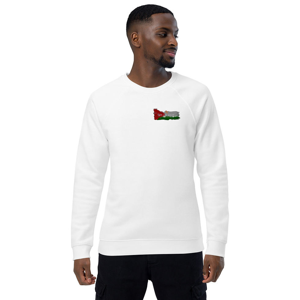 Thumbnail: Palestinian Unisex organic raglan sweatshirt