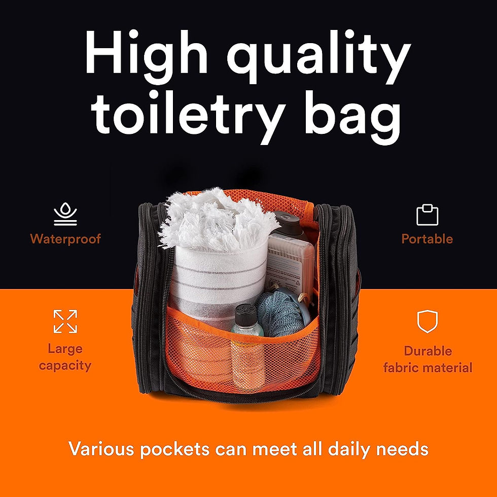 Thumbnail: Fitdom Tactical Hanging Toiletry Bag Dopp Kit For Men & Women. Perfect For Trav