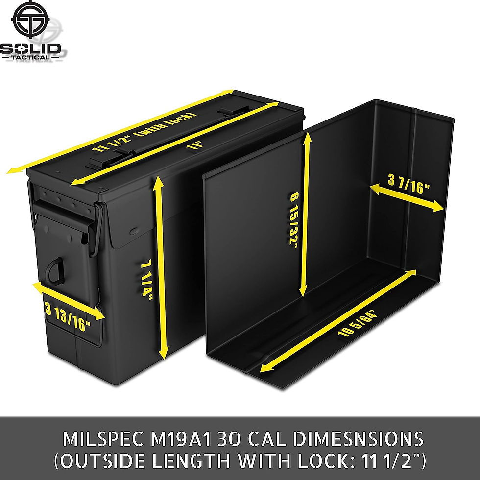 Thumbnail: Solid Tactical Metal Ammo Can - New Military & Army Ammo Storage Container - M2