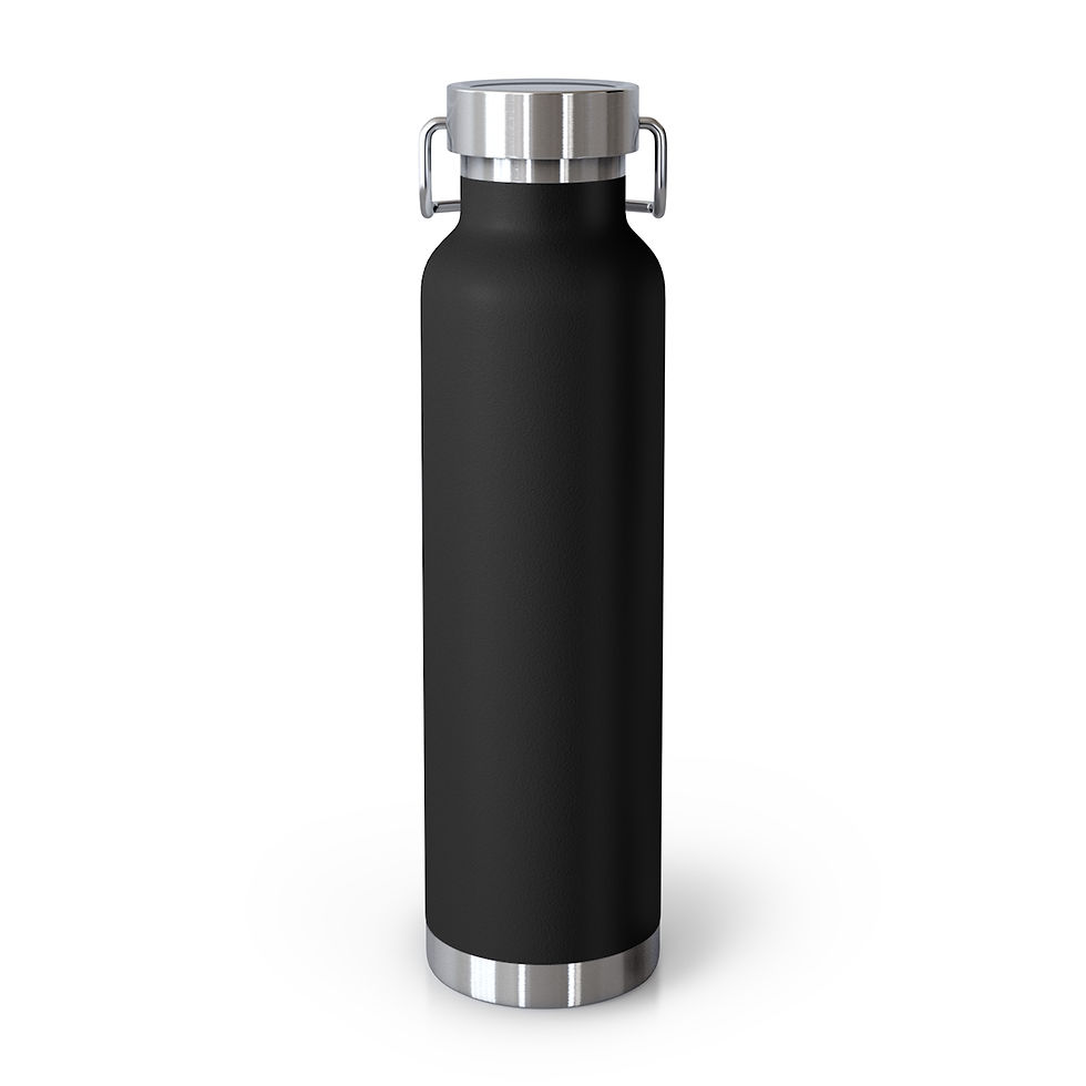 Thumbnail: Div. Six-20-One - Copper Vacuum Insulated Bottle, 22oz (Black) - BPA FREE