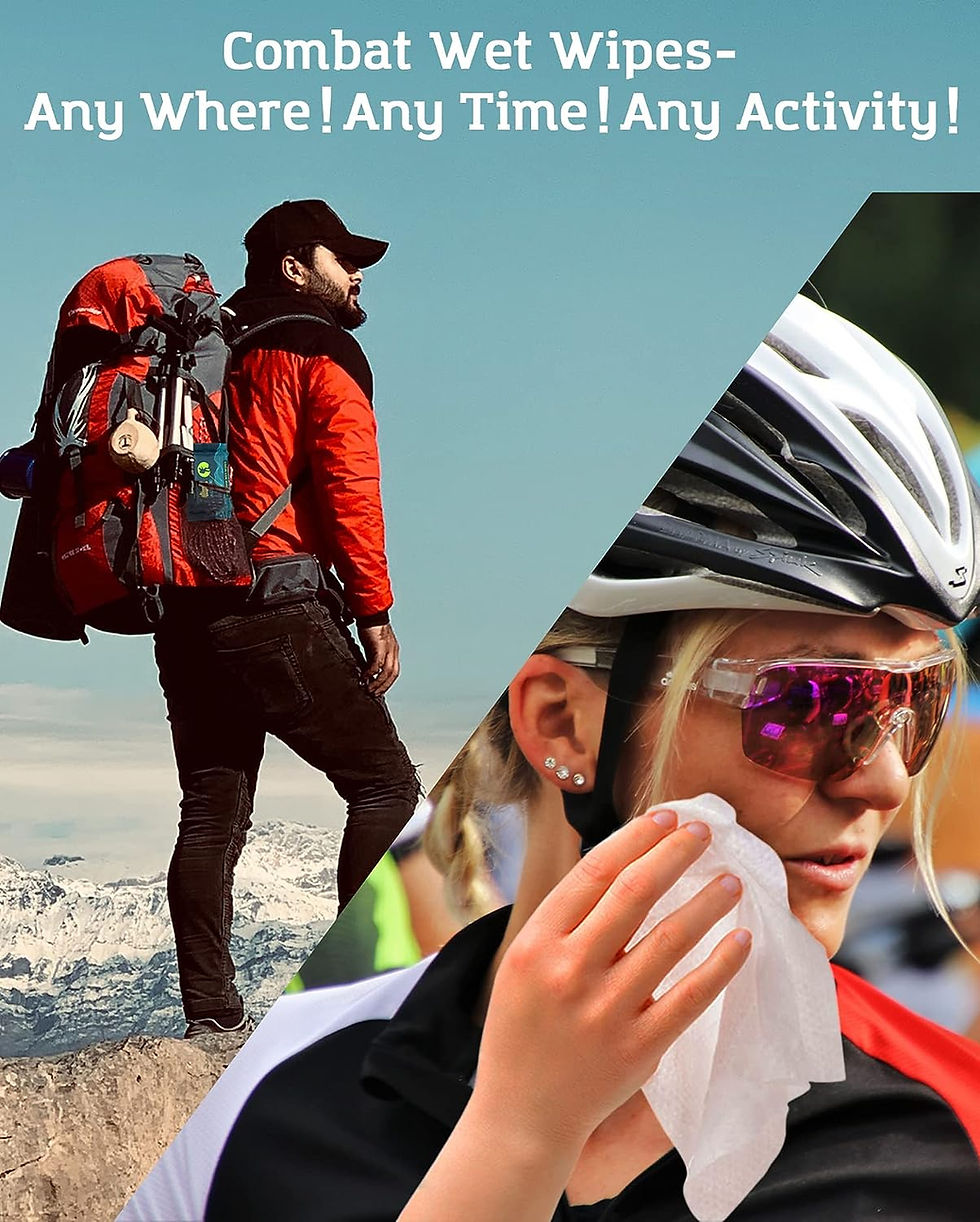 Thumbnail: Combat Wipes ACTIVE Outdoor Wet Wipes - Extra Thick Camping Gear, Biodegradable