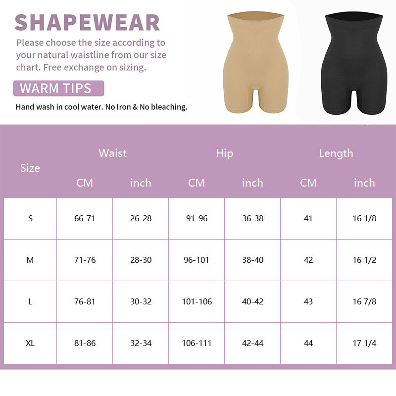 Thumbnail: High Waist Seam-free Body Shaper Shorts Shapewear Women Tummy Control Thigh Slim