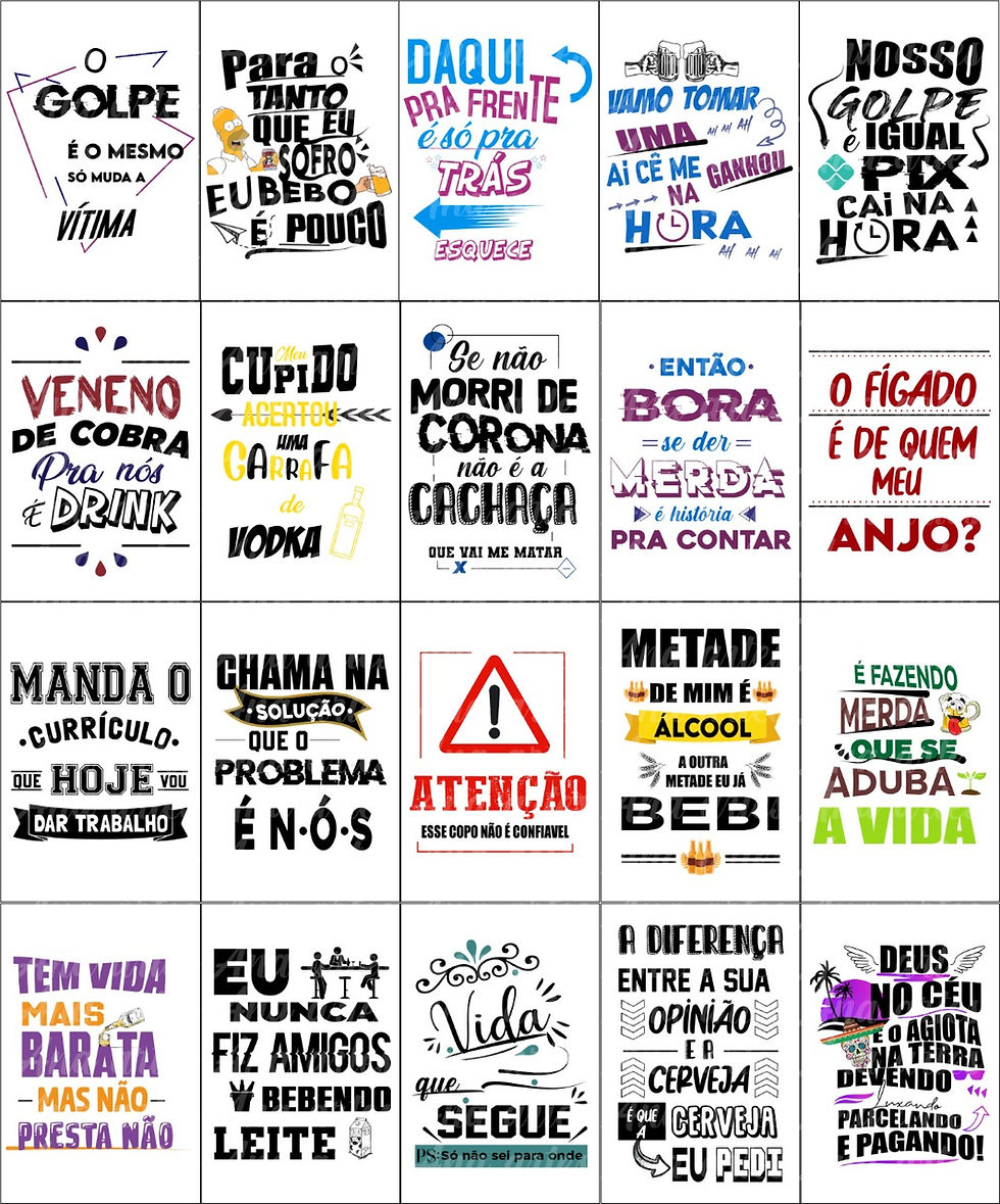Pack Adega 1.0 - Artes para Sublimação e Transfer