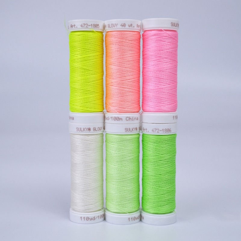 К-кт конци за бродерия SULKY GLOWY BLACK LIGHT SELECTION