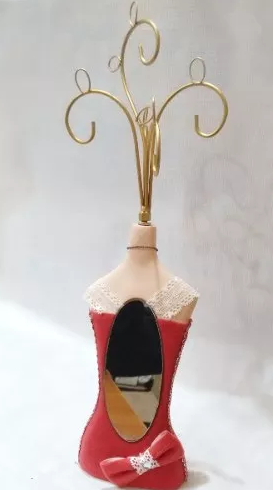 Miniatura: Joyero Maniquí Con Espejo