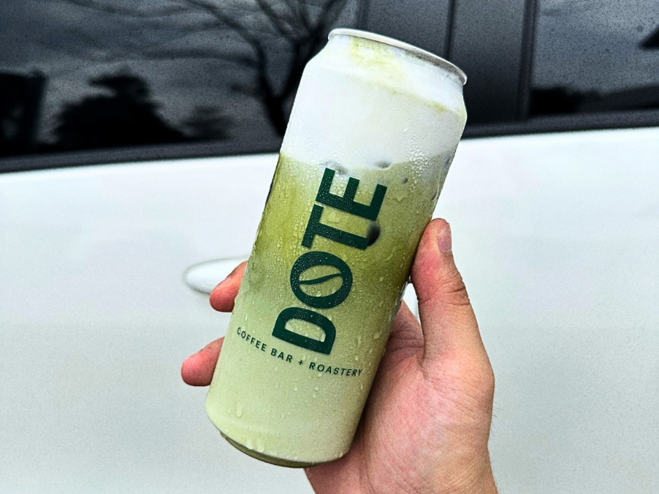 DOTE's Ice Sea Salt Matcha drink sealed in pop can