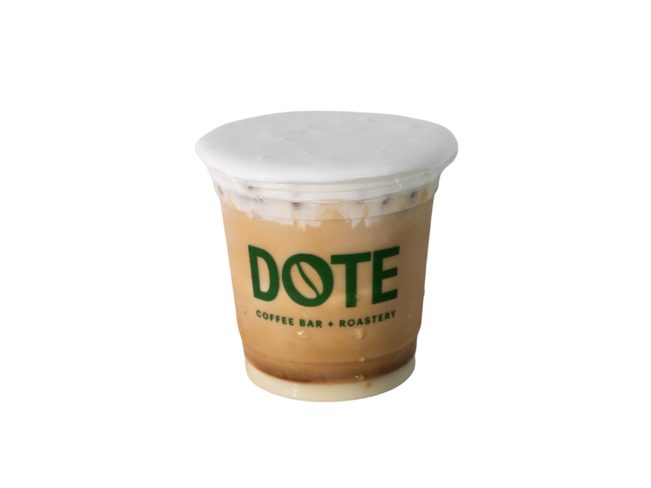 DOTE's Iced Sea Salt Latte with no background