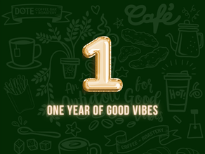 An edited photo celebrating the 1 year anniversary of DOTE