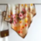 Thumbnail: 90*90Cm Square Scarf Twill Silk Feeling Women Head Shawls and Wraps Luxury Hair
