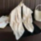 Thumbnail: 90*90Cm Square Scarf Twill Silk Feeling Women Head Shawls and Wraps Luxury Hair
