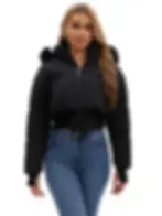 Thumbnail: Thick Warm Women's Winter Down Jackets Coats Parkas Large Fur Collar Hood Woman