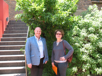 The organisers. Left to right: Chris de Wet and Martine de Marre