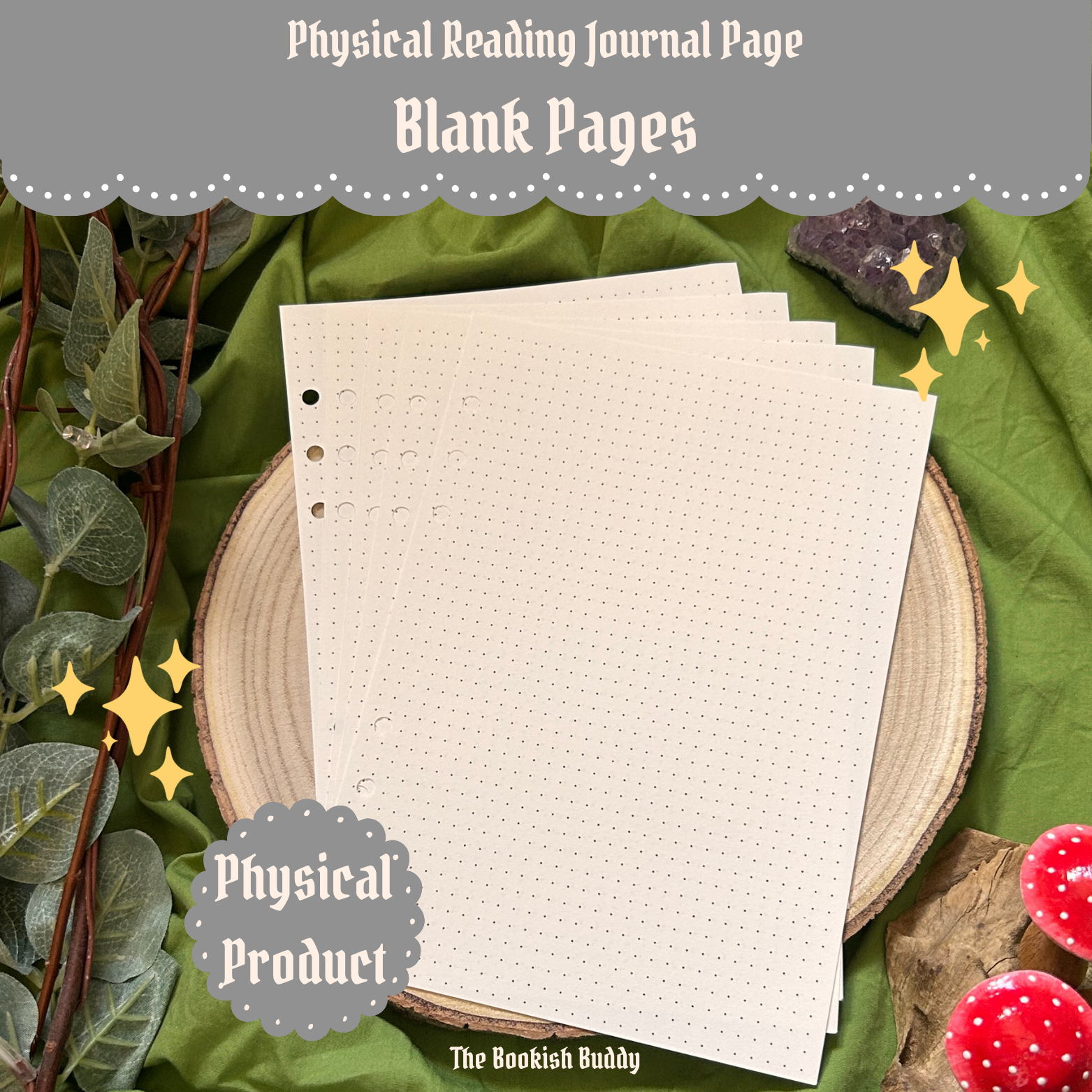 Blank Journal Page Dotted // Physical Journal