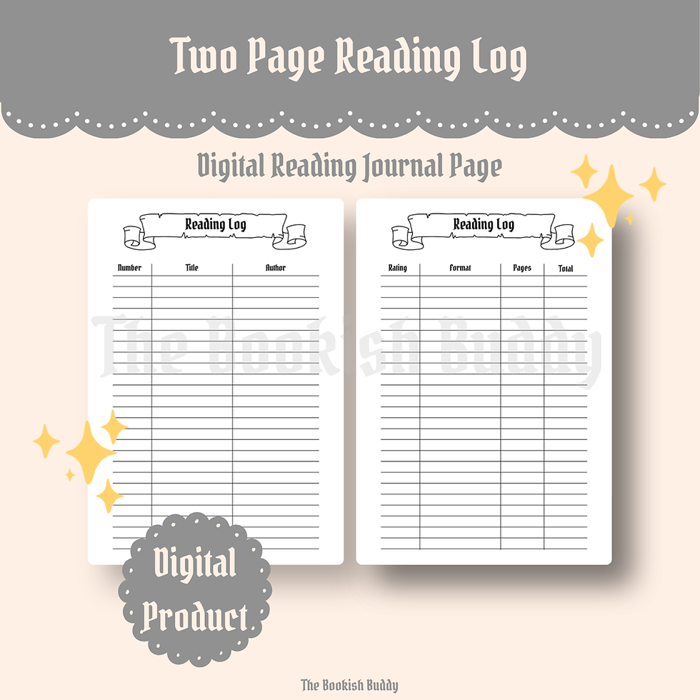 Thumbnail: Two Page Reading Log