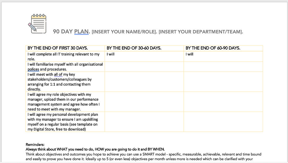 Thumbnail: FREE 90 Day Plan Template For Your New Roles