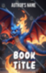 Un dragón azul volando sobre el fuego.