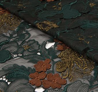 Embroidered Cutwork Organza