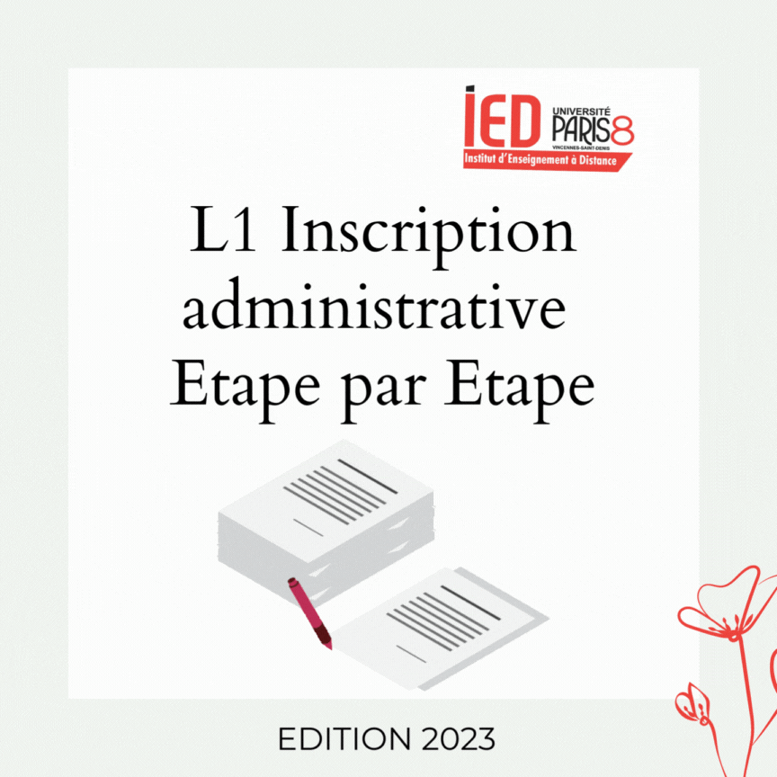 IED- L1 Inscription administrative