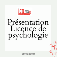 IED Présentation Licence de psychologie