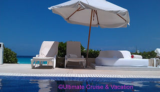 Pool loungers at Live Aqua Cancun